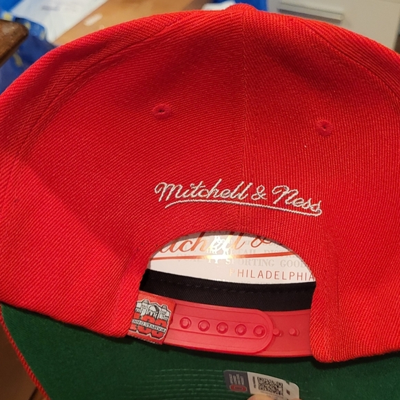 Mitchell & Ness Ohio State Red & Black Snapback Hat - Picture 6 of 6